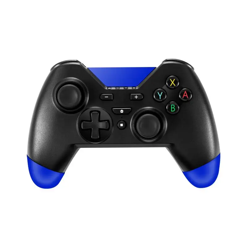 black and blue Переключатель геймпада с беспроводной зарядной ручкой двойная вибрация шесть осей геймпад для kingd Switch Pro контроллер - Цвет: black and blue