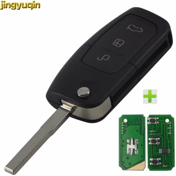 

433Mhz 3 Buttons Flip Folding Remote Control Car Key Shell Uncut Key Fob Case for Ford Focus 2 3 Mondeo Fiesta C Max Ka NO Chip