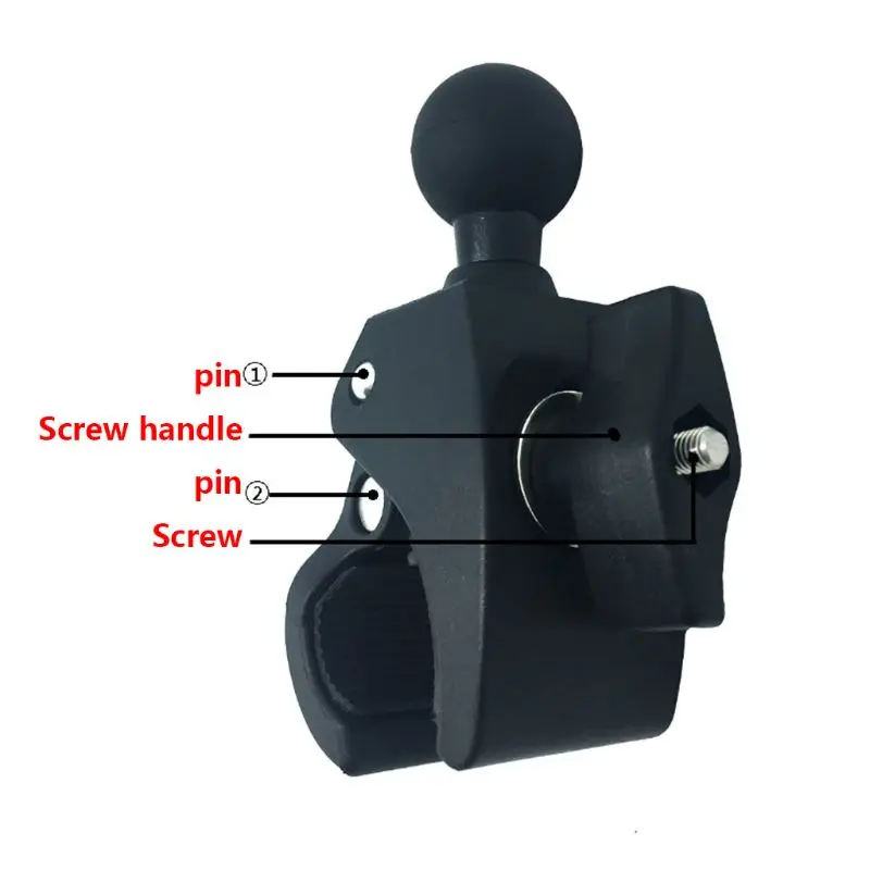 Motorcycle Bicycle Handle Bar Rail Mount with 1 inch Ball Mount for Gopro Action Camera for Ram Mount Handlebar Clamp dropship-5