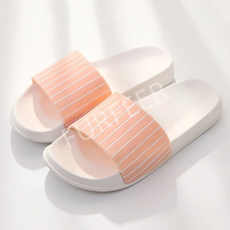 Women's Summer Flat Sandals Outdoor Striped Beach Flip Flops Woman Slides Casual Non-slip Bathroom Slippers Female Home Shoes | Обувь