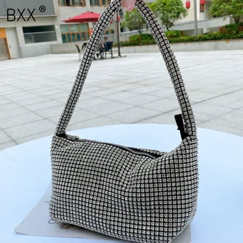 

[BXX] Brand Designer PU Leather Crossbody Bags For Women 2020 Luxury Diamonds Shoulder Messenger Bag Ladies Travel Handbag HM793