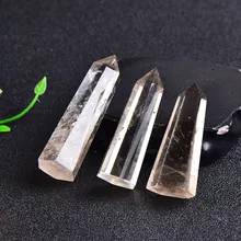 Cristal naturel Quartz fumé, pointe de cristal, colonne hexagonale d'énergie Reiki, ornement minéral, pierre de guérison, décoration de maison, cadeau, 1 pièce