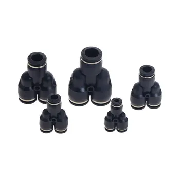 

10pcs High quality 4mm pneumatic quick tube fitting y piece fitting plastic fitting tube PY-04