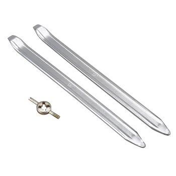 

2Pcs 30cm Tire Crowbar Motorcycle Bicycle Tire to Remove Chrome Vanadium Steel Surface Polishing and Chrome Crowbar