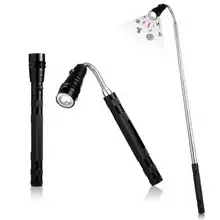 Multifunctional Telescopic Flexible Neck Telescopic Magnet Powerful 3 LED Torch Flashlight Magnetic Lamp Light Pick Up Tool