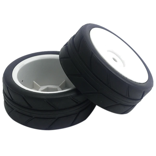 

2PCS Hub Wheels +2 PCS Tires For HSP 1/10 On-Road Flat Racing /truck/tram