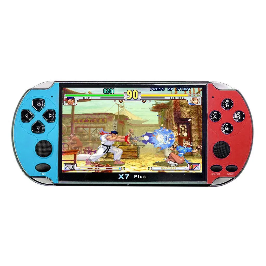 Ретро портативная игровая консоль для psp Портативный 1000 встроенный 5,1/4,3 дюймов ЖК-игры расширение TF карты 32 Гб видеоигры геймпад - Цвет: 5.1 Inch 1000game