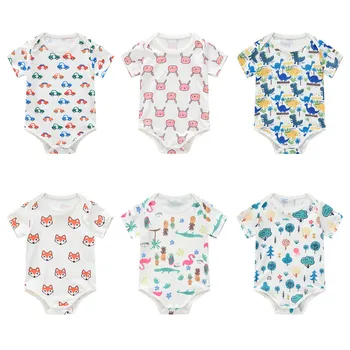 

SZYADEOU summer jumpsuit Newborn Baby Boys Girls rompers комбинезон детский Cartoon Print Romper jumpsuit Tops Outfits Clothes
