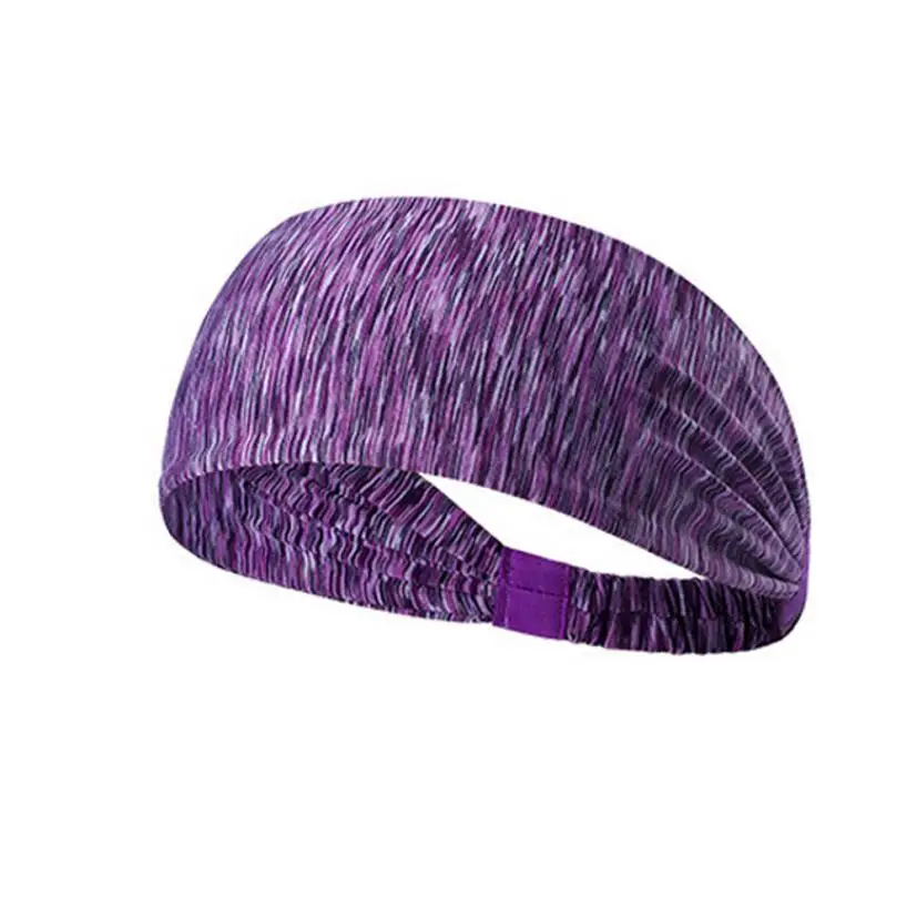 Повязка на голову для йоги спортивные женские Беговые Спортивные ободки головная повязка в виде чалмы Женская повязка на голову спортивная Женская повязка для йоги - Цвет: Purple