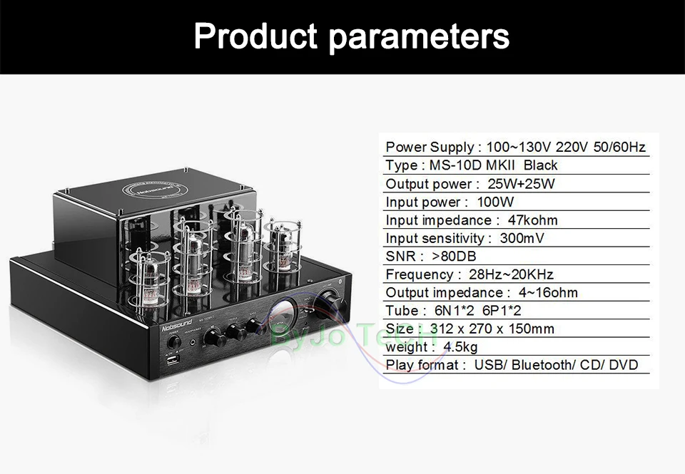 Nobsound MS-10D MKII MS-10D MKIII ламповый усилитель вакуумный усилитель Bluetooth усилитель USB 110 В или 220 В MS 10D усилитель