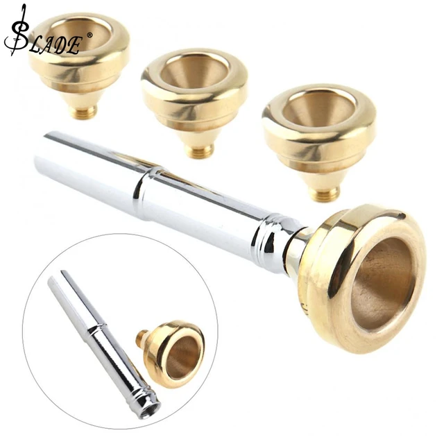 5pcs/set Trumpet Mouthpiece Set 3C/2C/2B/3B with Gold Plating 7