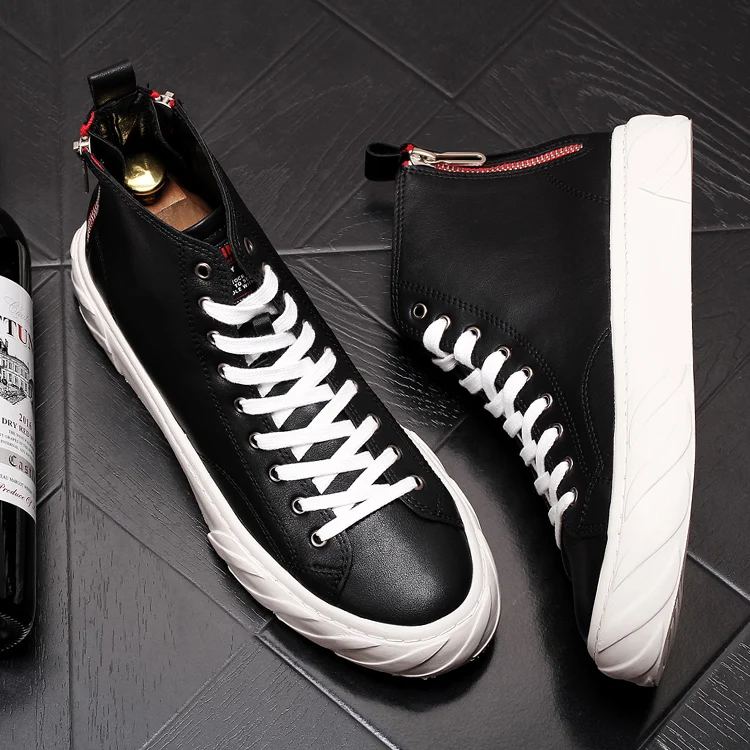 Men Casual Shoes Leather Shoes Men Spring Autumn Fashion Men Boots Fashion New Casual Leather Boots Genuine Leather Men Shoes