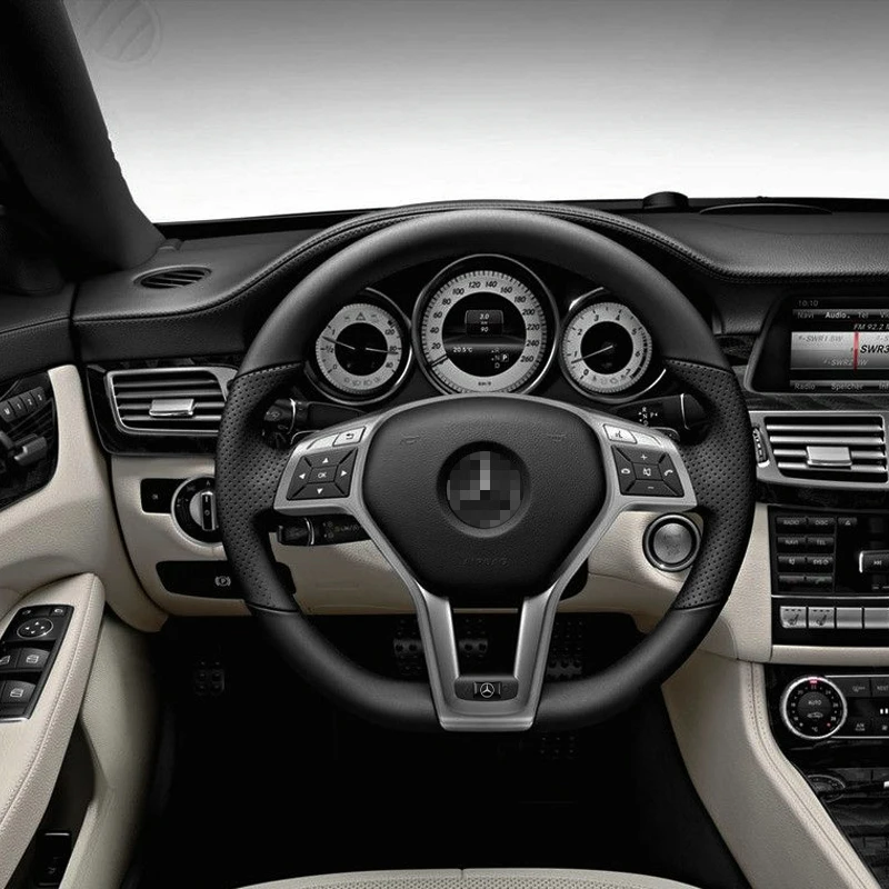 1 шт. наклейка на руль автомобиля Автомобильная для внутреннего интерьера Mercedes Benz