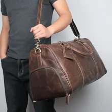 17 дюймов, дорожные сумки из натуральной кожи, мужские повседневные сумки, большая Вместительная дорожная сумка, мужские сумки