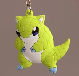 Брелок Monster Key Holder Pokemon Go брелок Подвеска 3D Мини чармандер, Сквиртл Bulbasaur - Цвет: F