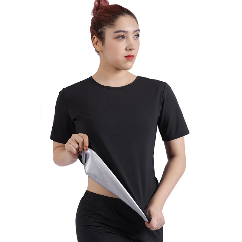 Женские спортивные футболки с коротким рукавом для бега и фитнеса, быстросохнущие футболки с серебряным покрытием