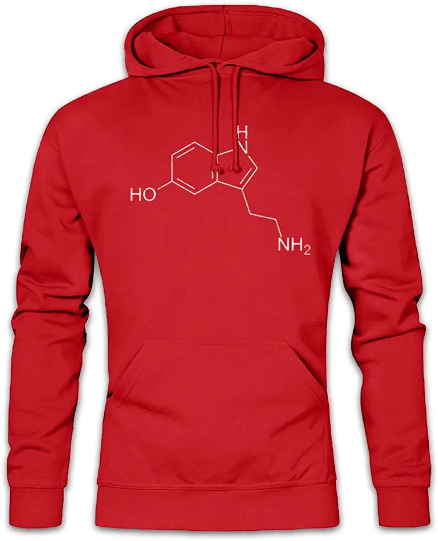 Молекула серотонина лифтинг Hoodieunisex для мужчин и женщин толстовка с капюшоном