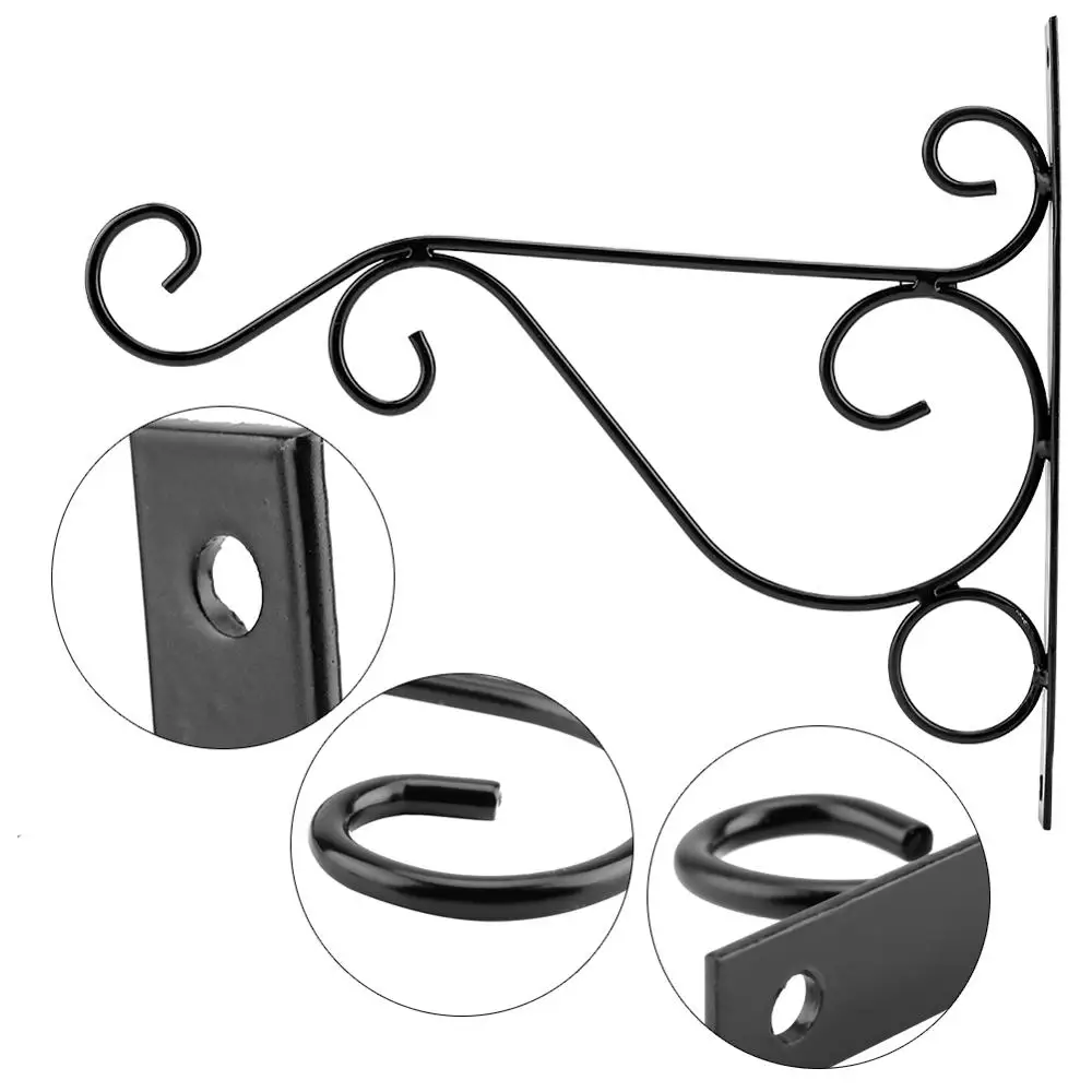 

Hanging Plant Bracket Iron Plant Hanger Wall Hanging Bracket Flower Hook For Home Garden Decoration 25*21cm