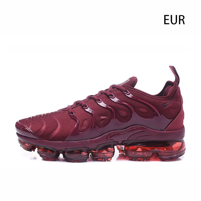 Nike Air Vapormax Plus спортивная обувь для мужчин спортивные кроссовки удобные дышащие - Цвет: wine red