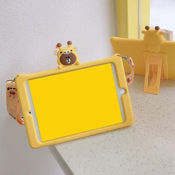

For iPad 1 2 air/pro 9.7 Case Cute Bear giraffe Kids cover For iPad 9.7 2018 2017 Mini 1/2/3/4/5 Soft Silicon stand cases