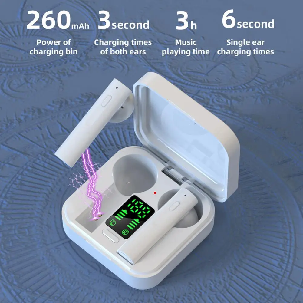 Беспроводные спортивные стереонаушники AIR6 Plus с цифровым дисплеем Bluetooth 5 0