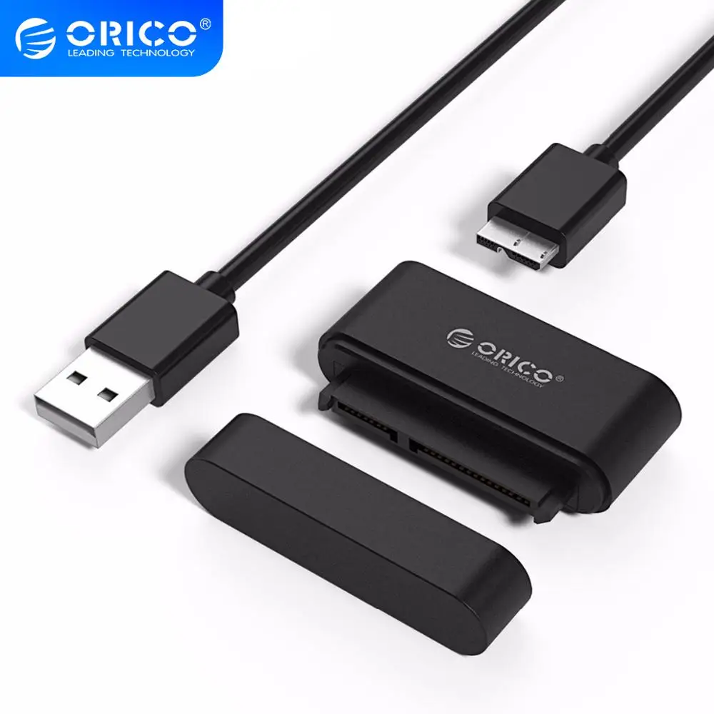 Compra ORICO-Adaptador de Controlador de disco duro de 2,5 pulgadas, convertidor de Cable de ordenador, supervelocidad USB 3,0 a SATA HDD, estación de acoplamiento para Windows ZJAb00yX