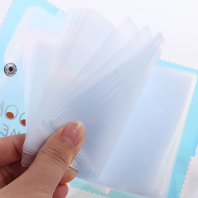 

Cool PVC Card Bag Small MEN'S AND WOMEN'S Card Bit More Business Card Holder Credit Card Cover Cute Simple Laser Card Holder