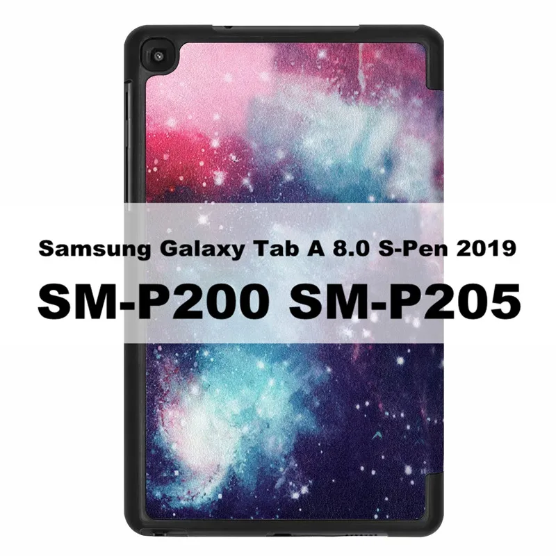 3-в сложенном виде чехол для samsung Galaxy Tab A8 с Стилус S-Pen 8," Магнитная Крышка для samsung SM-P200 SM-P205 SM-T290 SM-T295 Fundas - Цвет: A8 NO S Pen