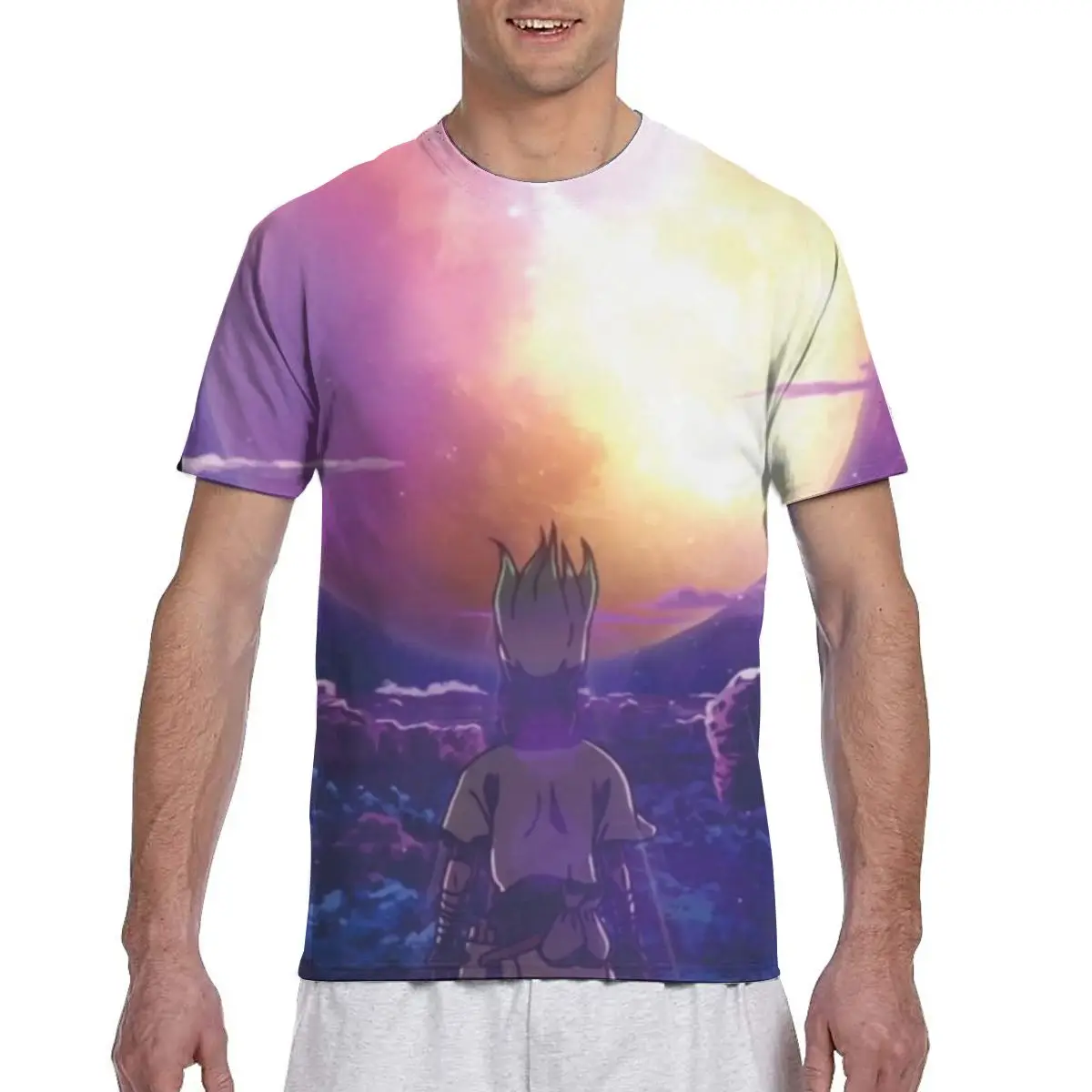 

Dr. Stone New Printed Men Cool Round Neck Tops & Tees