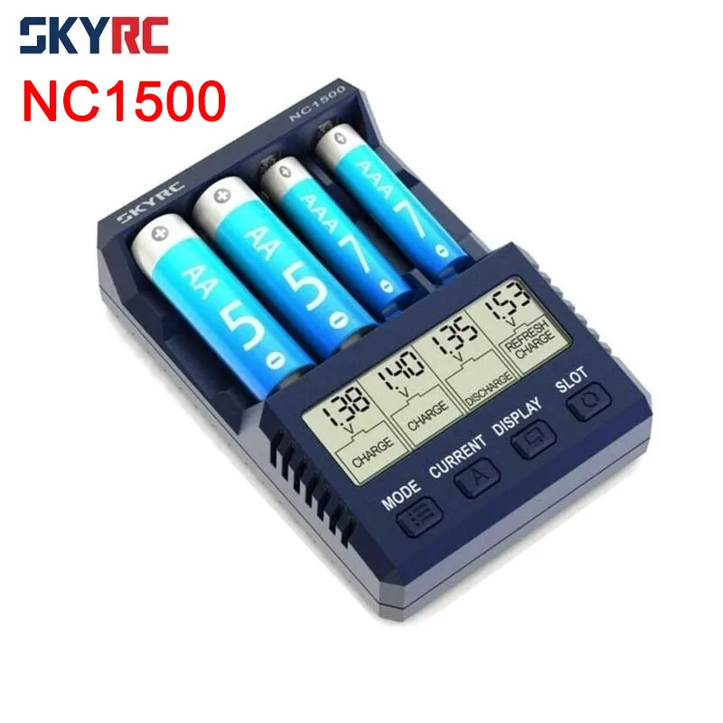 

SKYRC NC1500 5V 2.1A 50mA 4 Slots LCD AA/AAA Battery Charger & Analyzer NiMH Batteries Charger Discharge & Refresh