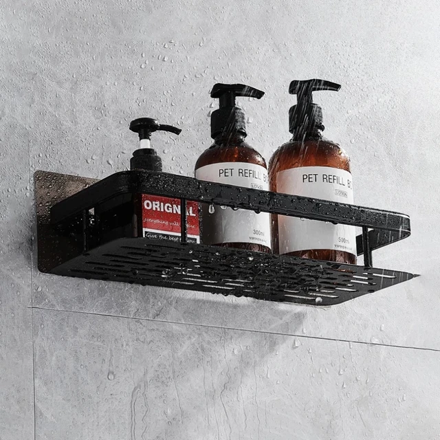 Mensole da bagno supporto da parete senza trapano mensola angolare portaoggetti per doccia supporto per WC Shampoo Organizer accessori per il bagno 5