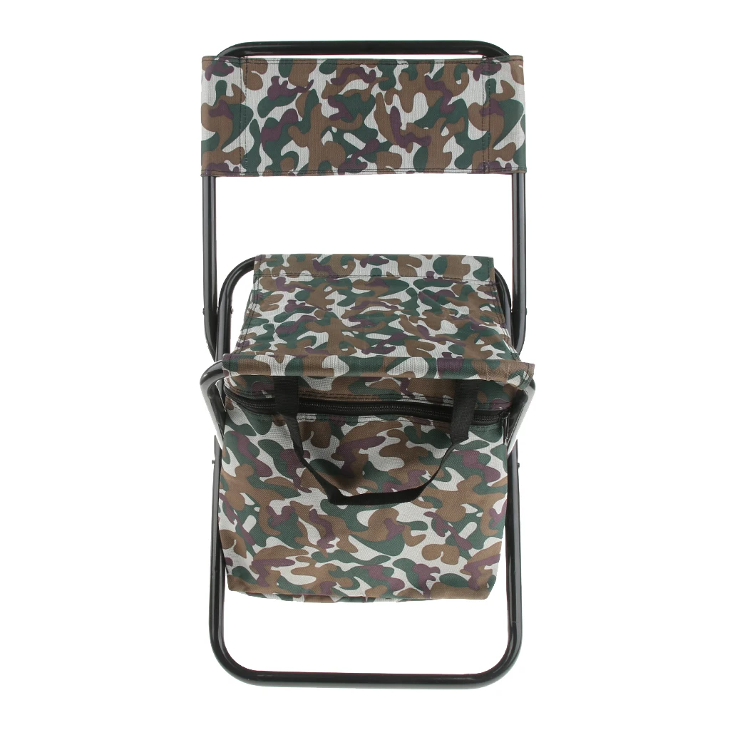 

Cooler Backpack Stool Foldable Beach Fishing Camping Chair with Cooler Bag and Backrest