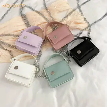 

Fashion Mini Chain Shoulder Bags Women PU Leather Purse Flap Crossbody Handbags Youth Ladies Simple Versatile Bag