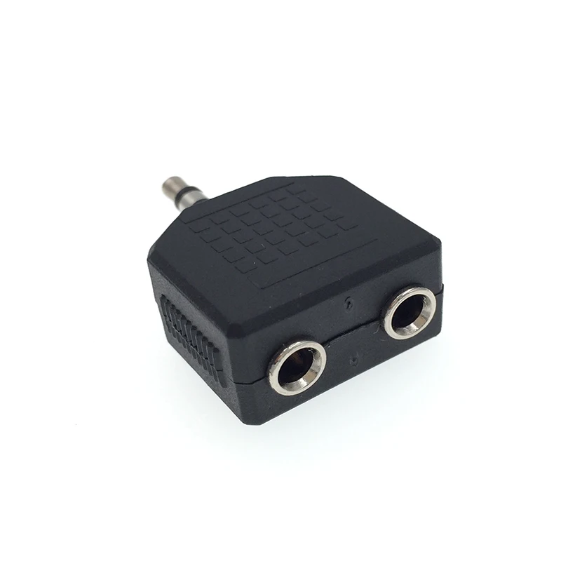 3.5mm Male to 2x3.5mm Female Stereo Convertor Adapter Connector For Headphone (2)