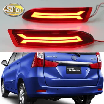 

SNCN 2PCS Multi-function LED Reflector Lamp Rear Fog Lamp Rear Bumper Light Brake Light For Toyota Avanza 2015 2016 2017