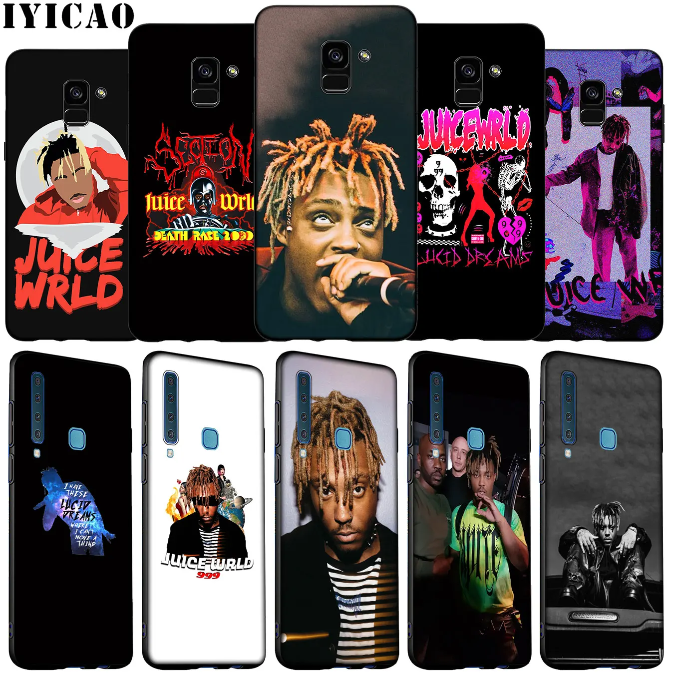 Juice WRLD Death Race For Love Soft Silicone Phone Case for Samsung Galaxy A6 A9 A8 A7 2018 A3 A5 2016 2017 Note 9 8 10 Plus | Мобильные