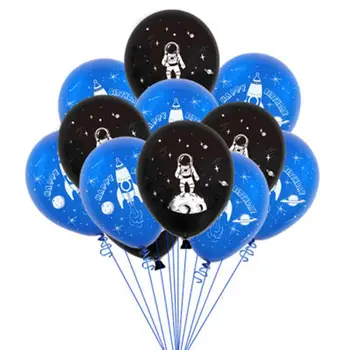 

10pcs/bag Outer Space Party Astronaut Balloons Galaxy Theme Party Kids Birthday Party Favors Happy Birthday Balloon Helium Globa
