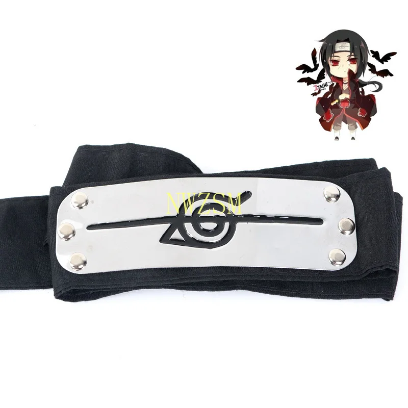 Аниме Naruto повязка на глаза для косплея Prop Sasuke Uchiha Itachi Kakashi Pein черный синий