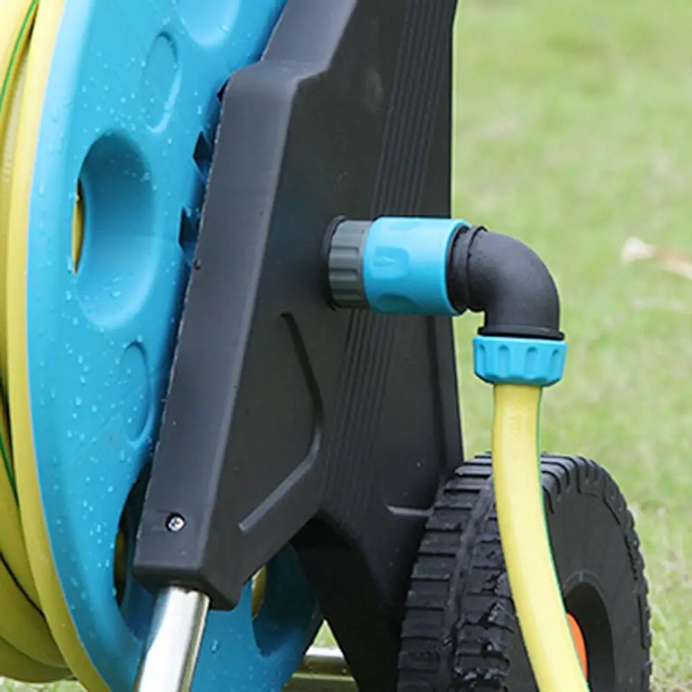 2 Pezzi Raccordi Ad Attacco Rapido Per Tubo Da Giardino – 12,5 Mm (1/2 Pollice) – 90° A Gomito Con Manopola – Per Irrigazione E Autolavaggio