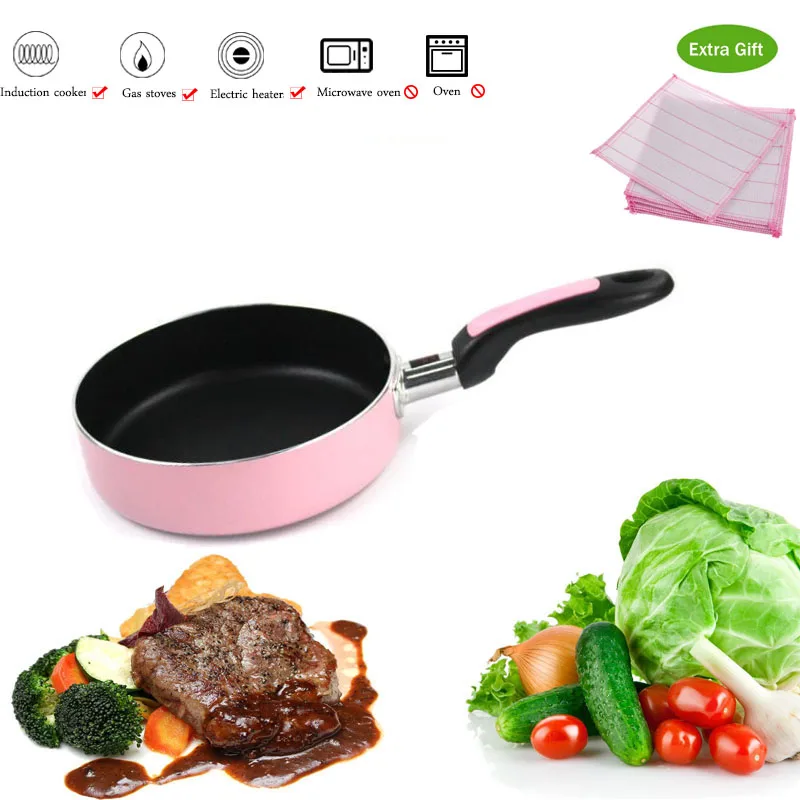 

16CM Non Stick Pan Aluminum Saucepan Frying Pan for Gas Induction Cooker Non-Stick Pot Cookware Kitchen Tools Dishwasher Safe