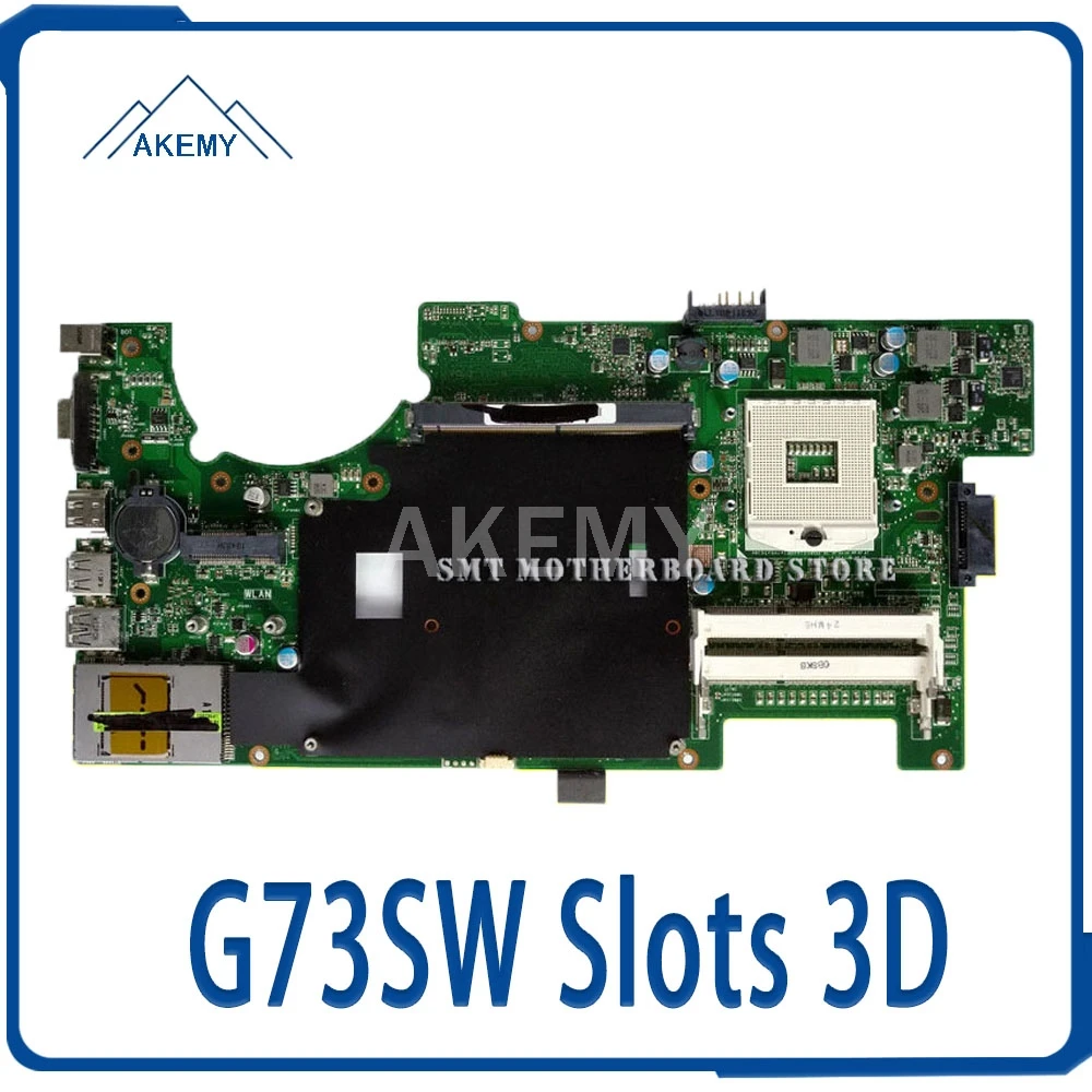 G73SW 4RAM Слоты 3D разъем REV2.0 плата для For Asus G73S G73 Материнская ноутбука HM65 GT460M HD3000 100%