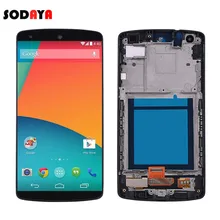 Полный ЖК-дисплей для LG Google Nexus 5 D820 D821 ЖК-дисплей с кодирующий преобразователь сенсорного экрана в сборе с рамкой Бесплатная доставка(China)