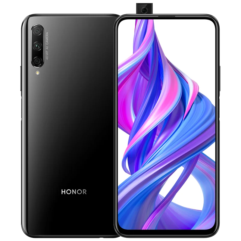 Black Смартфон Honor 9X Pro, 8 ГБ, 128 ГБ, 256 ГБ, 2340x1080 P, 6,59 дюймов, полный экран, 8 Мп, 3 камеры, 4000 мАч, GPU Kirin 810, Восьмиядерный - Цвет: Black