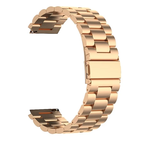Style 1Rose Gold Металлический ремешок из нержавеющей стали для Xiaomi Amazfit Bip/Stratos 3/2/2 s/Pace/GTS GTR 42 мм 47 мм полосы для huawei Watch GT 2 42 мм 46 мм - Цвет: Style 1Rose Gold