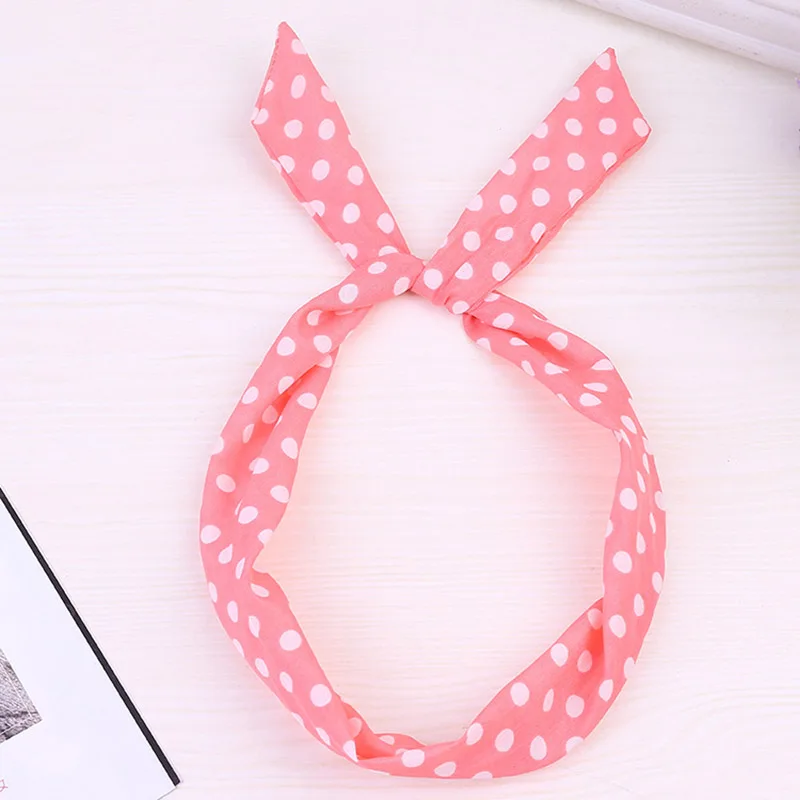 Модный Полосатый 1 шт. повязка для волос с бантами корейские милые кроличьи ушки в горошек v аксессуары для волос