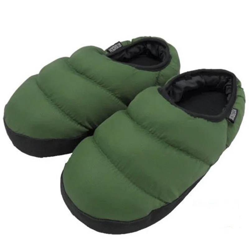Army Green Легкая Нескользящая домашняя обувь для мужчин и женщин зимние хлопковые тапочки мужские цветные супер теплые тапочки европейские размеры 36-45 - Цвет: Army Green