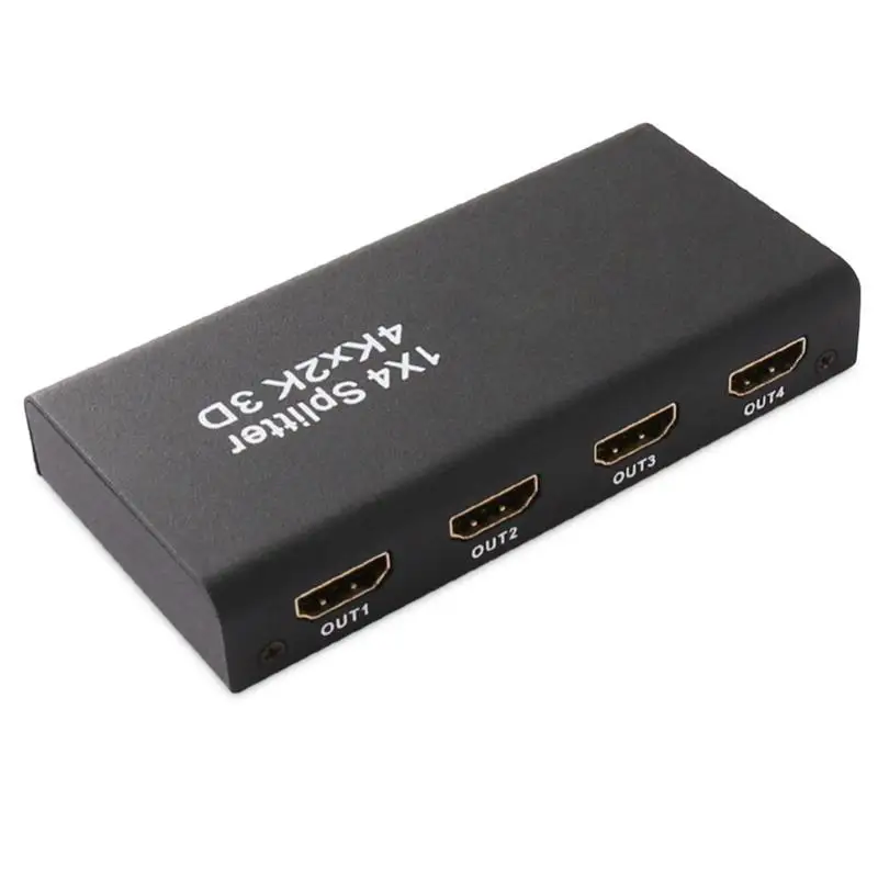 4K HDMI 1x4 2160P сплиттер Full HD 1080P усилитель HDMI коммутатор 1 в 2/4 Out конвертер адаптер для HDTV(США штекер