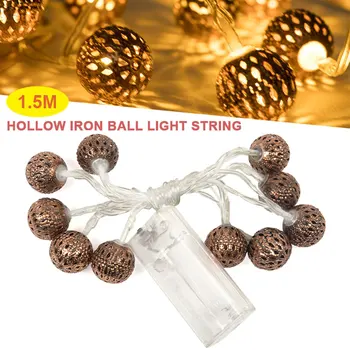 

Ball Lamp String 1.5M Festival Creative LED String Lights Ball Lights String 10LED with Battery Box Home Decoration Celebration