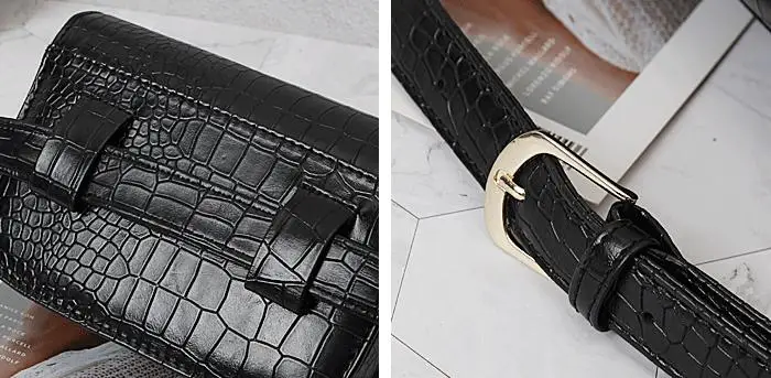 Женская поясная сумка Guarder из искусственной кожи сумка из крокодильей кожи Женская поясная сумка мини-телефон сумки для девочек Однотонные сумки