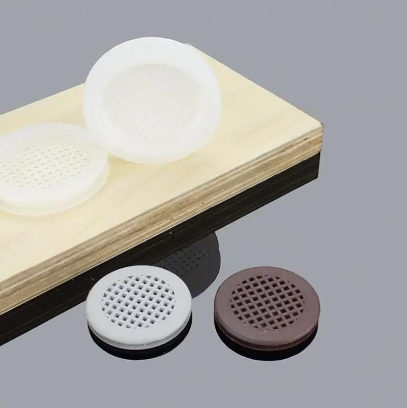 

10set Double-sided plastic Air Vent Covers 58mm round mesh hole Louver Ventilation for cabinet shoe closet Furniture accessories